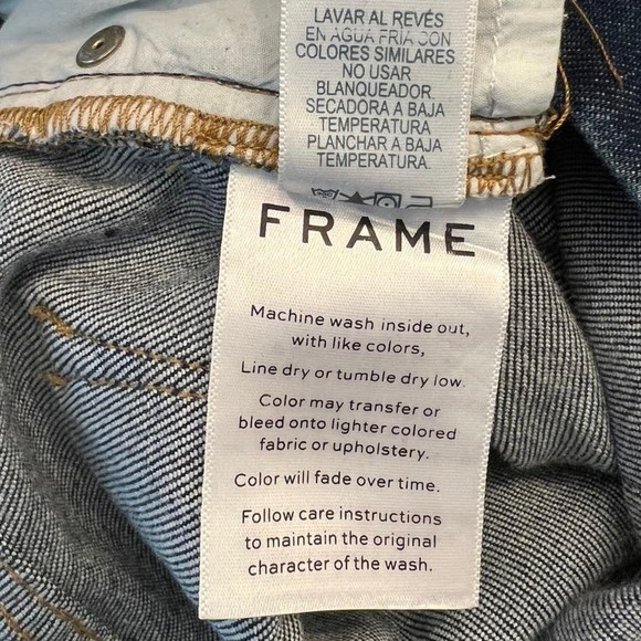 FRAME Denim Le crop Mini Boot Fringe Scallop Hem Jeans, NEW w/out tags Size 28 - Picture 11 of 12